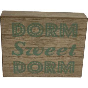 Dorm Sweet Dorm Wood Wall Art Saying Home Decor Teenager School College
